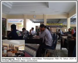 Kapanewon Tepus Selenggarakan Rapat Koordinasi Intensifikasi Pembayaran PBB P2 Tahun 2024